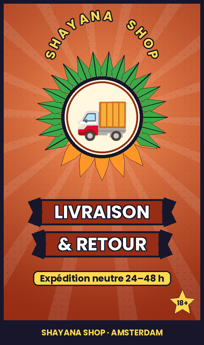 Livraison et retour chez Shayana Shop – expédition neutre et discrète en 24 à 48 h depuis Amsterdam